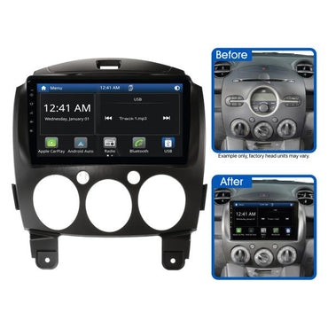 Aerpro AMMZ7 9" Multimedia receiver to suit Mazda 2 2007-2014 - with swc