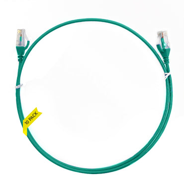 0.15mÂ CAT6 Ultra Thin LSZH Ethernet Network Cable | Â 10 Pack Green