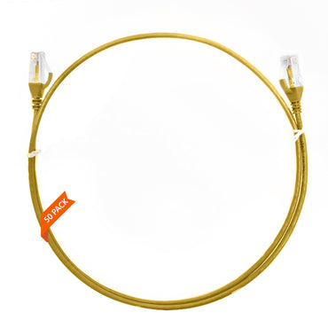 0.15mÂ CAT6 Ultra Thin LSZH Ethernet Network Cable | Â 50 Pack Yellow