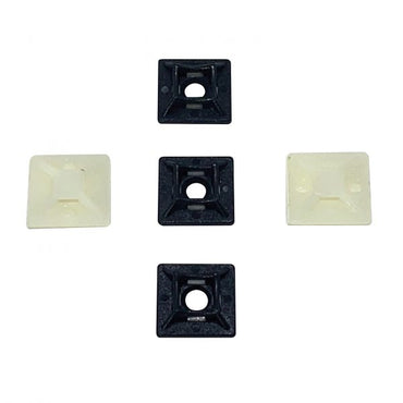 Cable Tie Adhesive Mounting Bases Black 19mm x 19mm