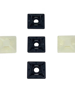 Cable Tie Adhesive Mounting Bases Black 28mm x 28mm