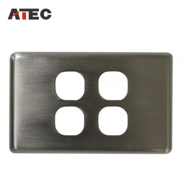Wall Switch 4 Gang  Brush Satin Metal Cover