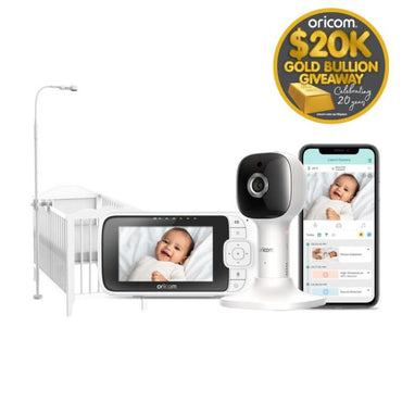 Oricom 4.3″ Smart HD Nursery Pal Skyview Baby Monitor with Cot Stand